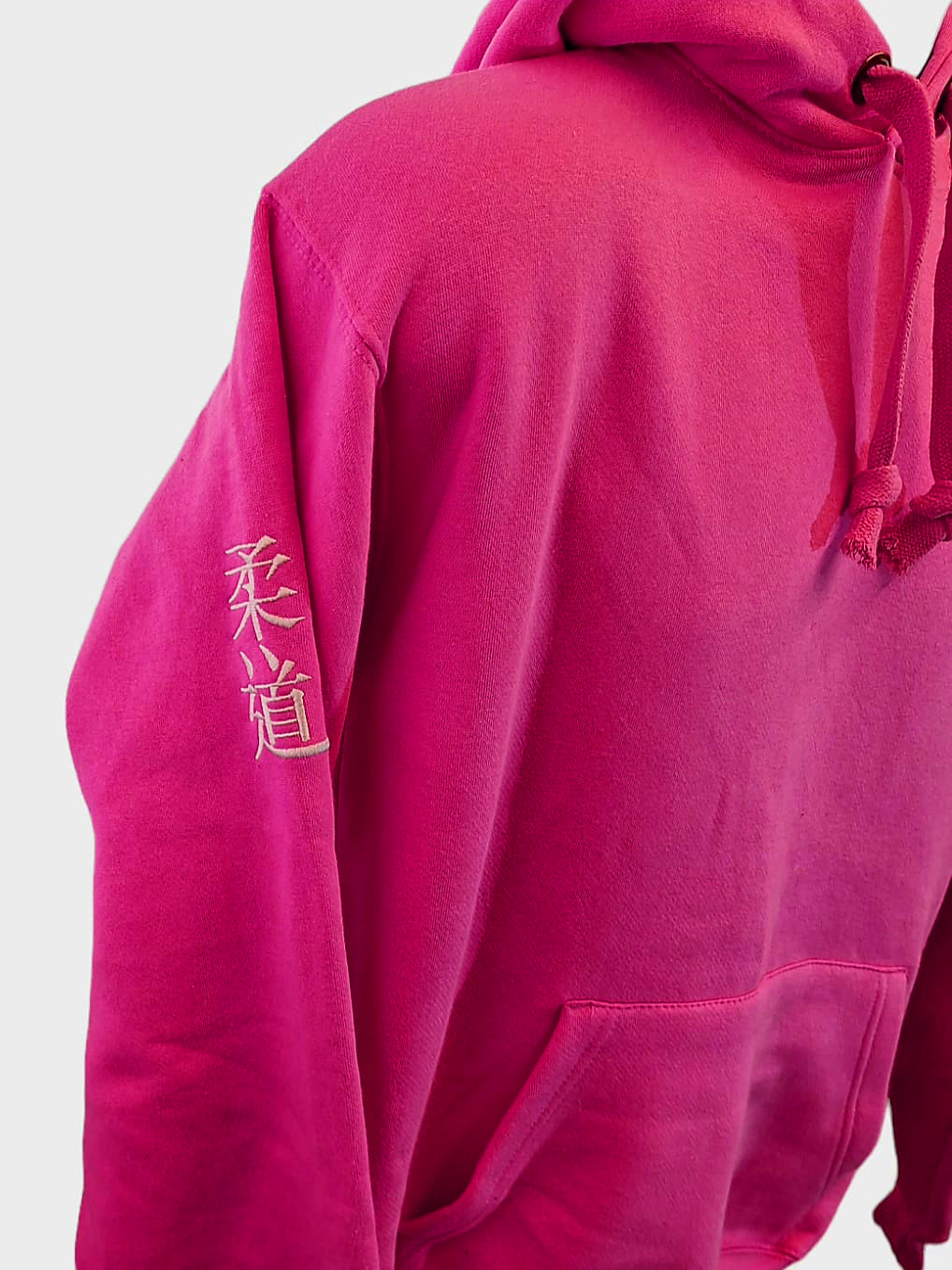 Ikigai Elite Hoodie - Judo Kanji on sleeve (Candyfloss Pink)