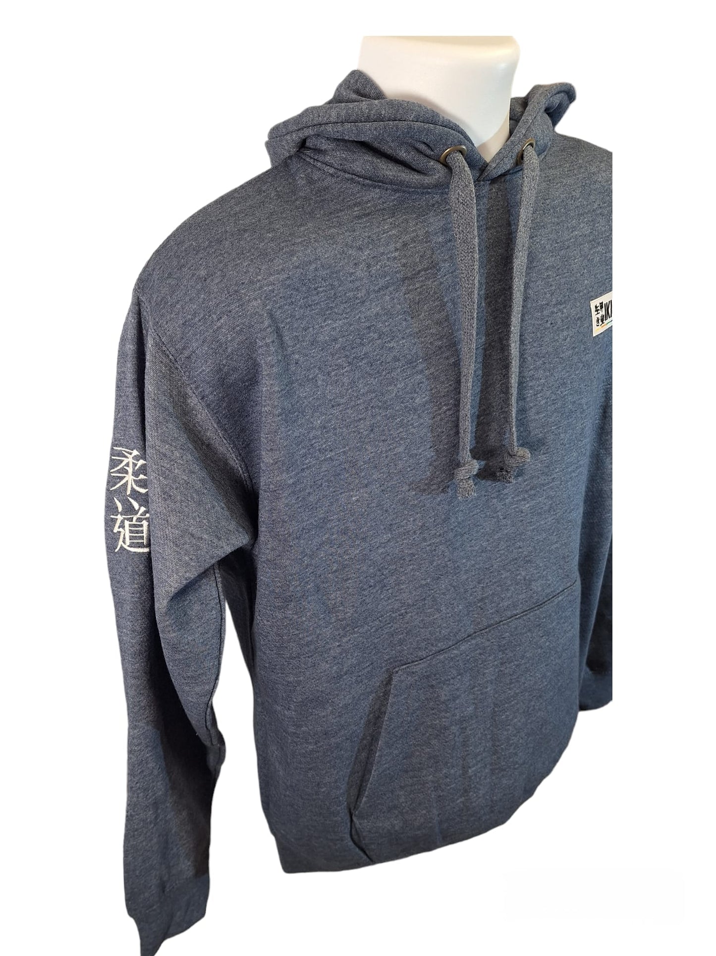 Ikigai Elite Hoodie - Judo Kanji on sleeve (Airforce Blue)