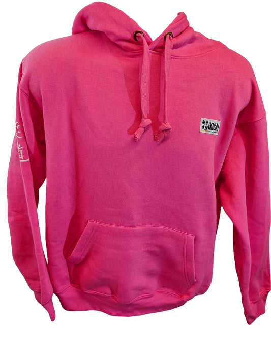 Ikigai Elite Hoodie - Judo Kanji on sleeve (Candyfloss Pink)