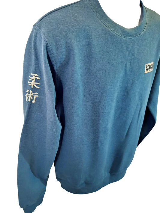 Ikigai Elite Sweatshirt - Jiu Jitsu Kanji on sleeve (Air Force Blue)